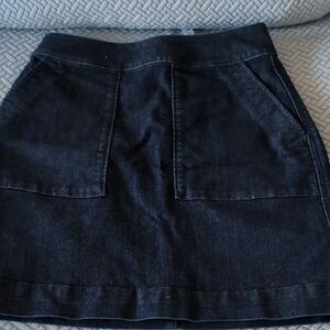 LOFT Dark Blue Denim Mini Skirt